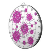 Paarse virale deeltjes dartbord (Voorkant Rechts)