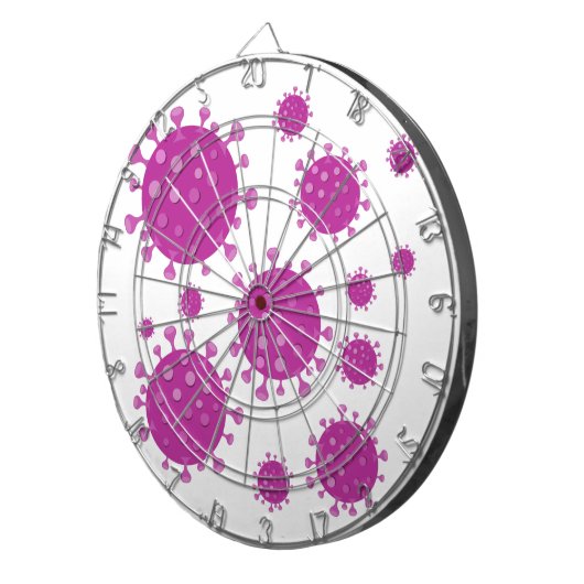 Paarse virale deeltjes dartbord (Voorkant Rechts)