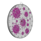 Paarse virale deeltjes dartbord (Voorkant Links)