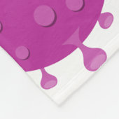 Paarse virale deeltjes fleece deken (Hoek)