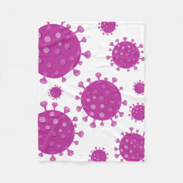 Paarse virale deeltjes fleece deken