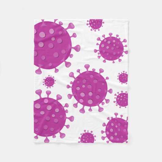 Paarse virale deeltjes fleece deken (Voorkant)