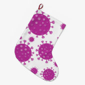 Paarse virale deeltjes grote kerstsok (Voorkant (Hangend))