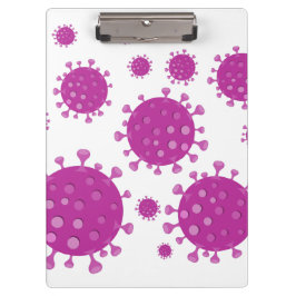 Paarse virale deeltjes klembord