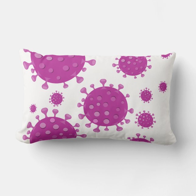Paarse virale deeltjes kussen (Voorkant)