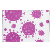 Paarse virale deeltjes kussensloop (Achterkant)