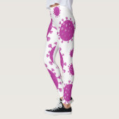 Paarse virale deeltjes leggings (Links)