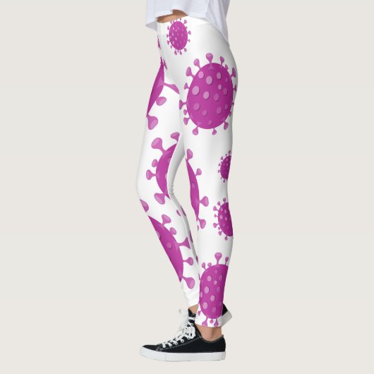 Paarse virale deeltjes leggings (Links)