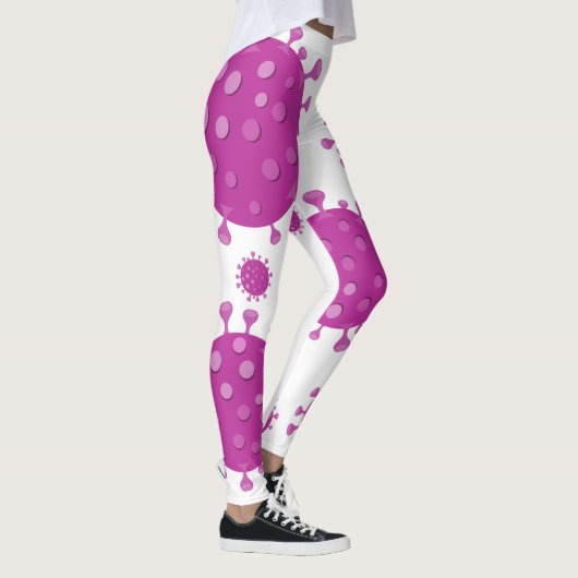 Paarse virale deeltjes leggings (Rechts)