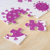 Paarse virale deeltjes legpuzzel (Zijkant)
