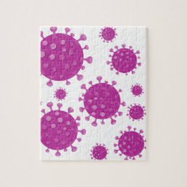 Paarse virale deeltjes legpuzzel