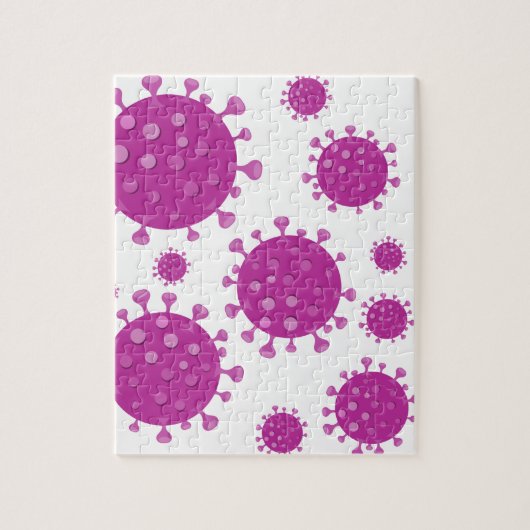 Paarse virale deeltjes legpuzzel (Verticaal)