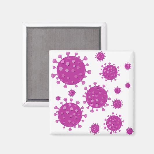 Paarse virale deeltjes magneet (Voorkant / Achterkant)