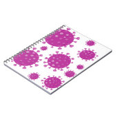 Paarse virale deeltjes notitieboek (Linkerzijde)