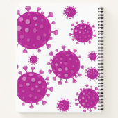 Paarse virale deeltjes notitieboek (Achterkant)