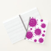 Paarse virale deeltjes notitieboek (Binnen)