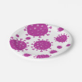 Paarse virale deeltjes papieren bordje (Gekanteld)
