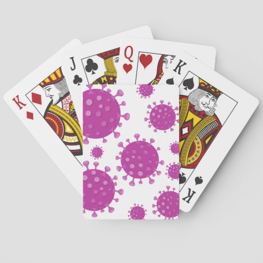 Paarse virale deeltjes pokerkaarten (Achterkant)