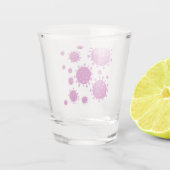 Paarse virale deeltjes shot glas (Achterkant)