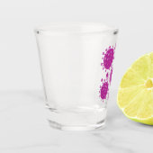 Paarse virale deeltjes shot glas (Links)