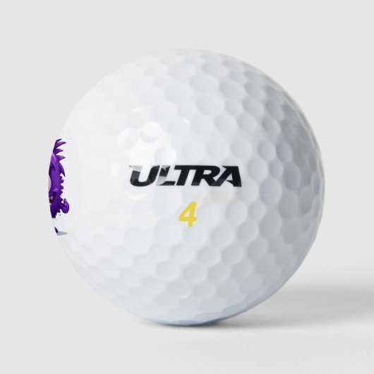Paarse virus kleine monster cartoon golfballen (Logo)