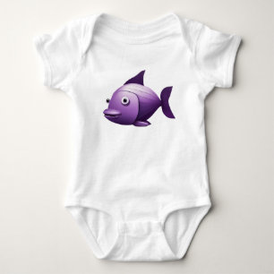 Paarse Vis Baby Jersey Bodysuit