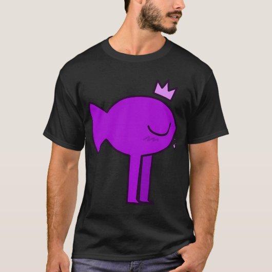 Paarse Vis met Benen T-shirt (Voorkant)