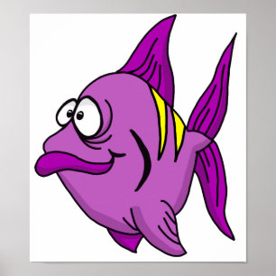 Paarse vis poster
