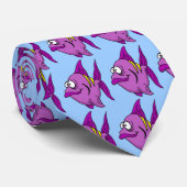 Paarse vis stropdas (Opgerold)