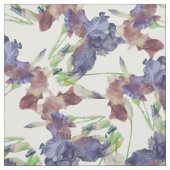 Paarse visdruk, zomerbloemen stof (Swatch)