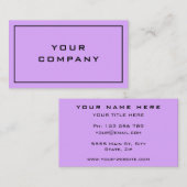Paarse Visitekaartje Fresh Design - Uw kleuren (Voorkant / Achterkant)