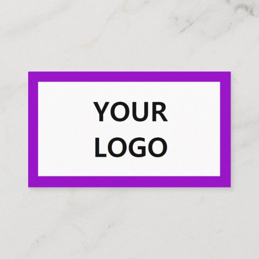 Paarse Visitekaartje ontwerp je eigen kleuren lett (Achterkant)