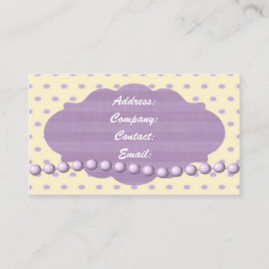  paarse visitekaartjes (Achterkant)