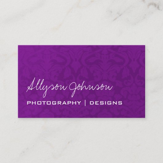 Paarse Visitekaartjes (Voorkant)