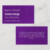 Paarse  Visitekaartjes (Voorkant / Achterkant)