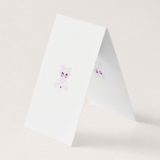 Paarse Visitekaartjes | Elegante custom designs (Achterkant)