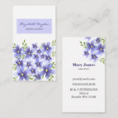 Paarse Visitekaartjes van Floral (Voorkant / Achterkant)