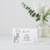 Paarse Visitekaartjes van Floral (Staand voorkant)