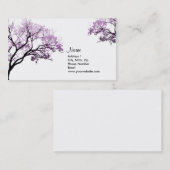 Paarse Visitekaartjes van lentebomen (Voorkant / Achterkant)
