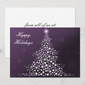 paarse visitekaartjes voor flatkaarten feestdagenkaart (Voorkant / Achterkant)