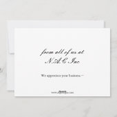 paarse visitekaartjes voor flatkaarten feestdagenkaart (Achterkant)