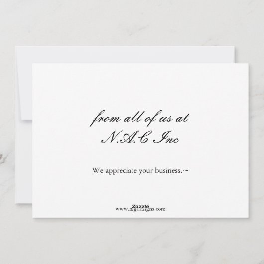 paarse visitekaartjes voor flatkaarten feestdagenkaart (Achterkant)