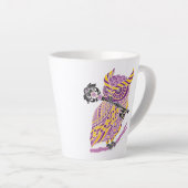 Paarse visorren latte mok (Rechterhoek)