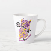 Paarse visorren latte mok (Rechts)