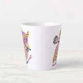 Paarse visorren latte mok (Voorkant)