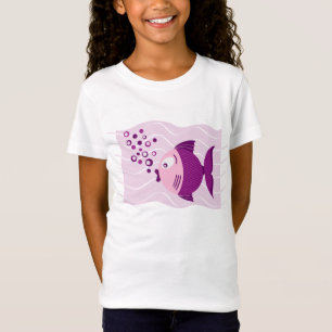 Paarse vissoorten Meisjes T-shirt