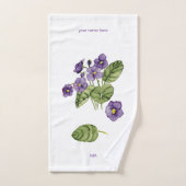 Paarse visten waterverf botanische handdoeken (Handdoek)
