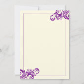 Paarse Vlaamse uitnodiging tot het uitzenden van e (Achterkant)