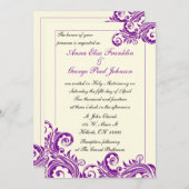 Paarse Vlaamse uitnodiging tot het uitzenden van e (Voorkant / Achterkant)