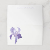 Paarse vlag iris waterverf gast plaats kaarten plaatskaartje (Buitenkant ongevouwen)